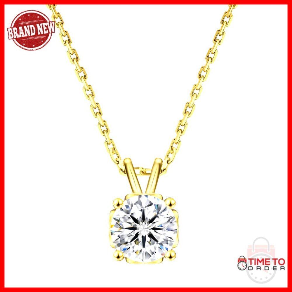 Lab-Grown Moissanite Heart Pendant Necklace, Sterling Silver, 0.5-4CT